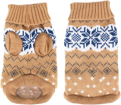 Dog Pet Sweater,Winter Warm Puppy Clothes Soft Coat Dog Costume Pullover Pet Apparel for Small Medium Dogs Cats